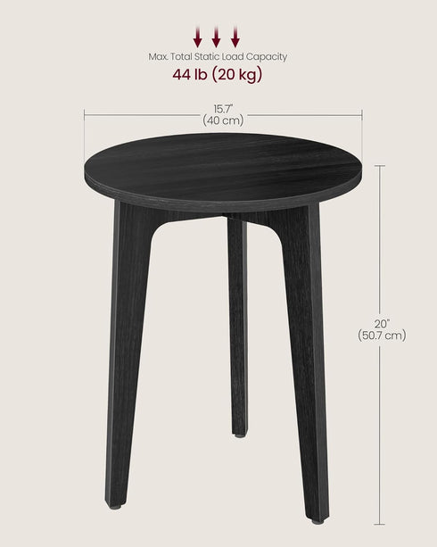 ULET237BA01S VASAGLE MAEZO Collection - Small Side Table, Round End Table, Nightstand with Tapered Legs, Curved