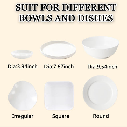 RONYOUNG 300PCS Elastic Disposable Plastic Bowl Covers for Food Storage, Stretch Lids, Fresh Keeping Bags