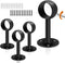 Ceiling Curtain Rod Brackets, Heavy Duty 1-1/4 Inch Black Holders for Wall Closet Rods, 4 Pack