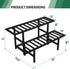 LLAXERGU 2-Tier Plant Stand Indoor Outdoor, Heavy Duty Iron Pedestal Stands Metal Plant Stand for Indoor Outdoor