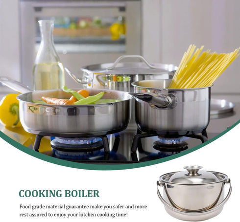 Stainless Steel Cooking Bowl Pasta Pan with Lids, Italian Pasta Cooking Pot, Egg Mixing Bowls, Sauce Pot with Lid,