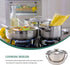 Stainless Steel Cooking Bowl Pasta Pan with Lids, Italian Pasta Cooking Pot, Egg Mixing Bowls, Sauce Pot with Lid,