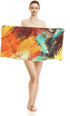 oFloral Bright Artistic Splashes Hand Towels, Abstract Multicolor Pattern Towel for Bath/Kitchen/Yoga/Golf 15X30 Inch