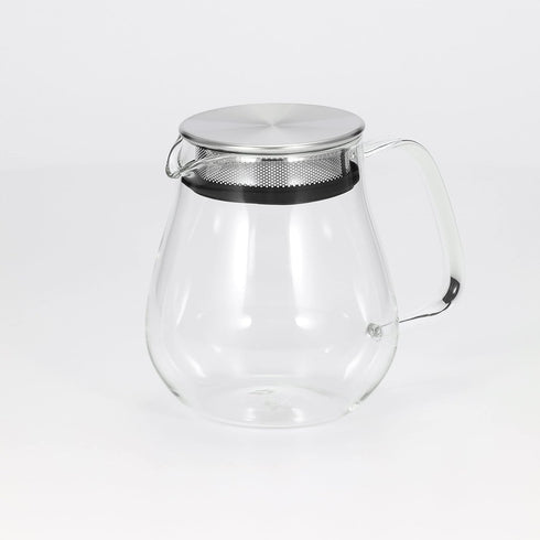 Kinto Stainless Unitea One Touch Teapot 720 Milliliter - Heat-resistant Glass with Stainless Steel Strainer (Japan