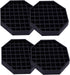 Drip Trays 6" Coffee Countertop Octagon Drip Tray, Black Plastic with Honeycomb Grid, Pack of 4 (6")