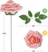 AmyHomie 50pcs Artificial Flower Fake Roses w/Stem for DIY Wedding Bouquets, Centerpieces, Party, Home Decorations