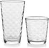 Libbey Awa Tumbler and Rock Glasses Set - Elegant Polka Dot Drinking Glasses, 16 All Purpose Cups for Events