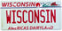 Wisconsin License Plate Replica Magnet, Collectible Souvenir Fridge Accessory, 3.5 x 1.75 Inches