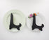 Artliving Black 6" Wood-Like Plastic Easels, Set of 4 Plate Display Stands and Picture Frame Holders
