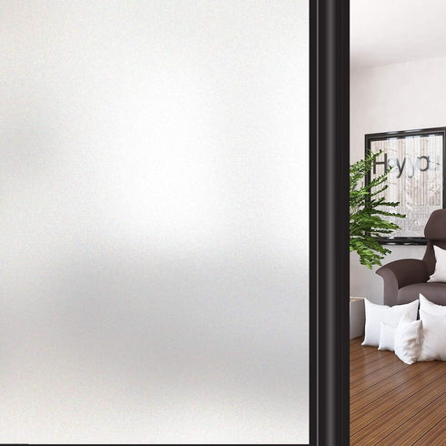HIDBEA Privacy Window Film Frosted with UV Protection, Static Cling Reusable Glass Stickers, 35.4" x 8.2'