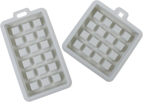 Hemobllo 2 Pcs Mini Silicone Waffle Mold Set for Baking, Rectangle Square Waffle Molds, Blue