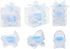 12 Lunaura pcs Scented Baby Powder Blue Glass Baby Carriage Container Candles, Palm Wax Candle, Baby Shower Gifts