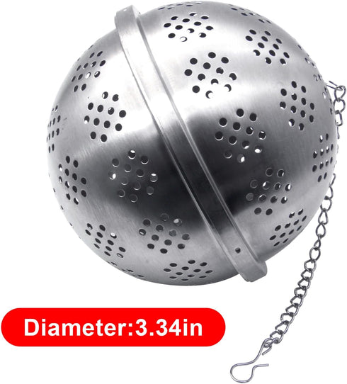 CATOSUM Spice Ball Extra Large For Cooking, Seasoning Ball, Spice Infuser, Tea Ball Filter, With Extended Chain Hook