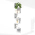 5-Tier Furinno Rossi Floating Corner Shelf for Wall, Corner Zigzag Shelf Wall Mounted, Radial Wall Mount Shelves