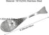 2Pcs 6.3inch Fish Spoon - 18/10(304) Stainless Steel Flatware for Soup, Porridge, Dessert