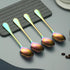 Rainbow Dinner Spoons 12 Pieces, 18.5cm Stainless Steel with Rainbow Titanium Plating, Dishwasher Safe