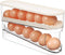 PRETYZOOM Automatic Rolling Egg Holder for Fridge, Home Egg Dispensing Organizer Refrigerator