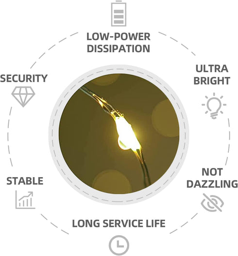 2 Pack 100 Fairy Lights Battery Operated String Lights LED Waterproof Copper Wire Twinkle Christmas Light with Timer