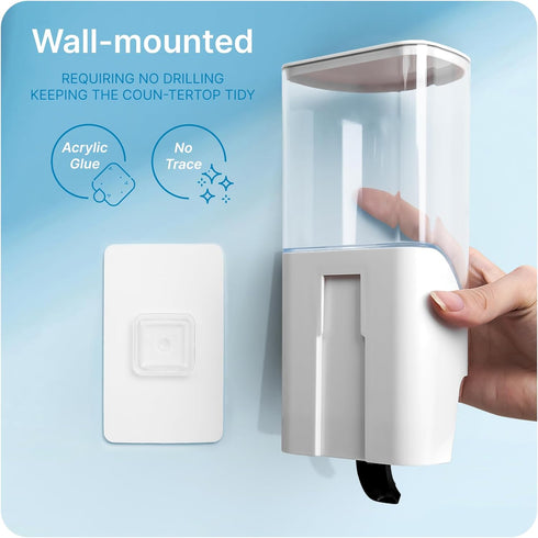 30.4oz(900ml) 10Pcs Umimile Mouthwash Dispenser for Bathroom, Plastic Mouthwash Dispenser Wall Mounted, Mouthwash