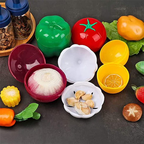 LICHMA 5pcs (5pcs) Plastic Vegetable Storage Box Lemon Onion Tomato Green Pepper and Garlic Insurance Container Fruit