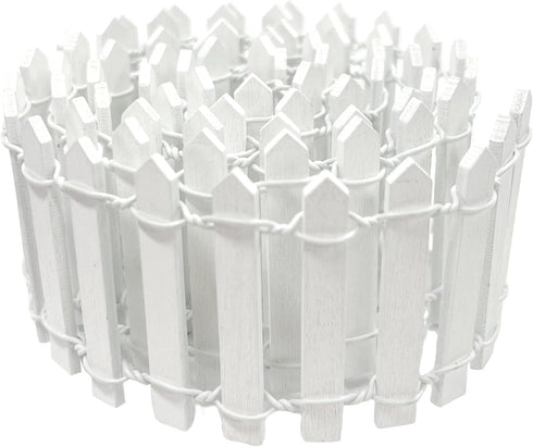 35 Inches Mini Fairy Garden Fence DIY Small Wood Decorative Picket Fence