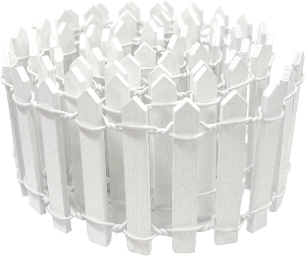 35 Inches Mini Fairy Garden Fence DIY Small Wood Decorative Picket Fence