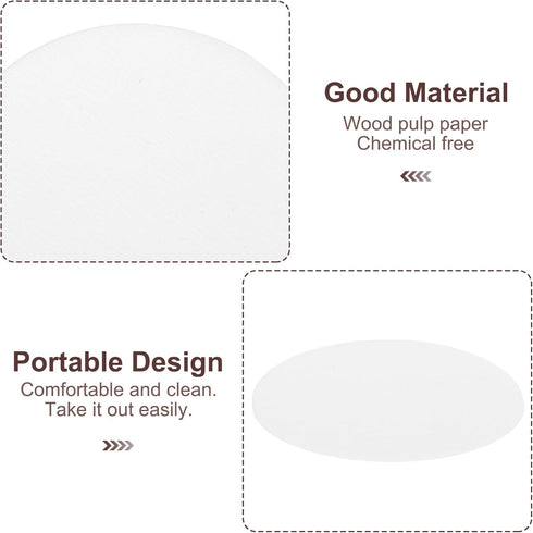 uxcell 600Pcs Disposable Round Coffee Filters, 62mm White Paper for Home Office Use, Pour Over and Drip Coffee Maker