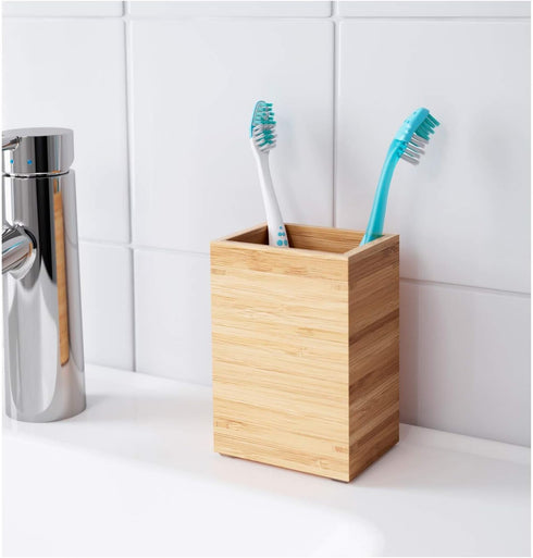IKEA NEW DRAGAN Bamboo Toothbrush Holder