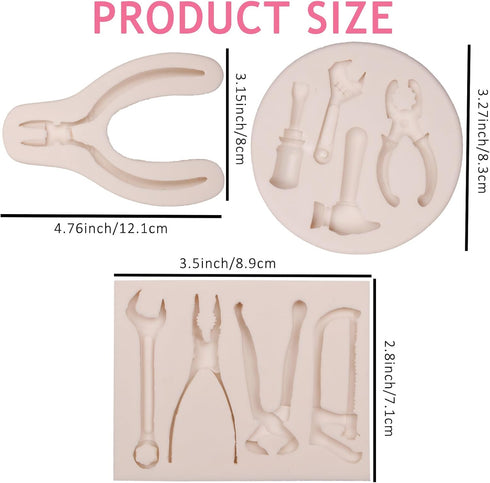 Tools Silicone Mold for Crafts, Hammer Wrench Pliers Design, DIY Resin Fondant Molds