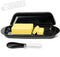 Lynnsen BPA-Free Melamine Butter Dish with Lid & Stainless Steel Knife - Farmhouse