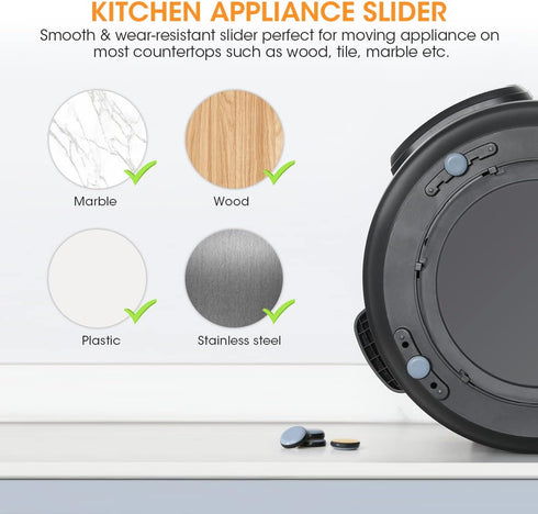 Aieve Appliance Slider, 24Pcs Appliance Sliders for Kitchen Appliances, Small Appliance Slider for Most Countertop