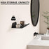 12") Floating Shelf for Wall, Wall Shelf, Off Center Metal Shelf for Decor, Modern Hanging Shelf for Storage with Lip