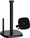 Paper Towel Holder Countertop, Standing Roll Holder for Kitchen Bathroom with Weighted Base & Suction Cups (Matte Black)