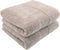 Cleanbear 100% Cotton Hand Towels, Ultra Soft and Highly Absorbent Face Towels, 2-Pack, 13 x 28 Inch (Khaki)