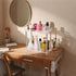 AfooBezos 2 Counter Countertop Counter Body Spray Organizer, Tier Bathroom Organizer Acrylic Clear Corner Makeup