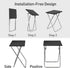 4 15 18.9 26 in(Black,1PC) Garden you Folding TV Tray Table,TV Dinner Table with Sturdy MDF Top,Eating Trays for Living