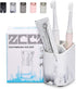 ZCCZ Toothbrush Holder for Bathroom - Premium White Marble Organizer for Electric or Kids Toothbrushes