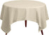Gee Di Moda Square Tablecloth - 70 x 70 Inch Ivory Heavy Duty Washable Fabric for Tables