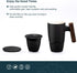 400ml/13.5oz suyika Tomotime Ceramic Tea Cup with Infuser and Lid Tea Mugs Wooden Handle Black