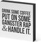 Barnyard Designs Coffee Sign - Inspirational Wood Box Sign - Funny Office Kitchen Desk Decoration Gift for Coffee Lovers