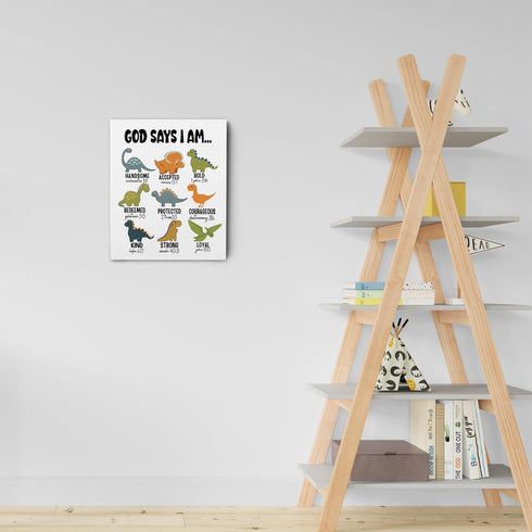 Ryeolo 12x16 Inches, Kids Dinosaur Canvas Prints Wall Art - Animal Prints Wall Art, Safari Nursery Decor, Baby Girl Boy