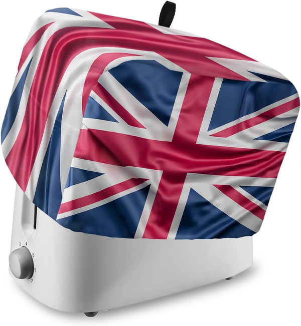 Toaster Dust Cover with Pockets, National Flag Day Classic British Loyalty Symbol, Soft Washable 2 Slice Toaster Cover