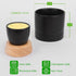 Countertop French Butter Dish,Samseel Porcelain Butter Crock with Water Line and Thick Wooden Lid, a Butter Keeper
