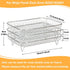 BYKITCHEN Air Fryer Rack for Ninja Dual Air Fryer, 3pcs Stackable Stainless Steel Dehydrator Rack, Rectangle Air Fryer Racks Compatible with Double Air Fryer, Ninja Dual Air Fryer Accessories by BYKITCHEN