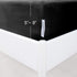 Twin Size Box Spring Cover, Smooth Elastic Fabric Wrap Around, Dustproof, Washable, Black