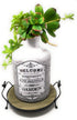 (7 Inch) THY COLLECTIBLES Metal And Wooden Potted Plant Stand Rust Proof Iron Art Flower Pot Holder Rack Steel Short