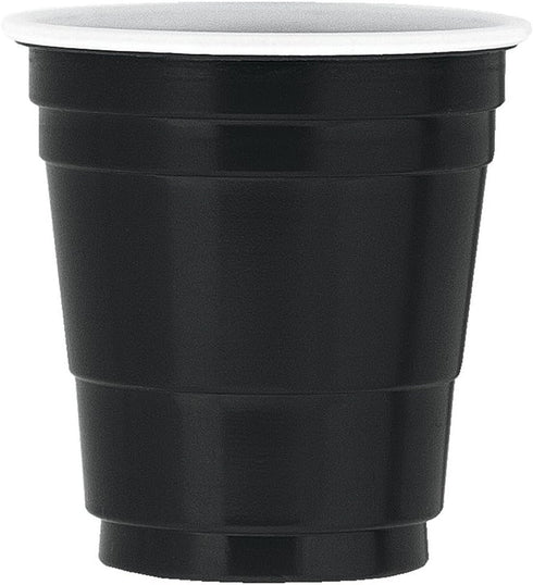 Black Disposable Plastic Shot Glasses, 2oz, 20 Pieces for Events and Celebrations