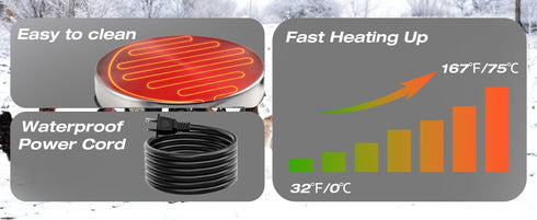 5 Waterer,13 Inches H&G lifestyles Chicken Water Heater, Heated Chicken Waterer,Poultry Water Heater for Winter