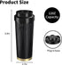 Switch|12 OZ Heated Cup,Car Cup Holder,Intelligent Cooler Mug|One Touch Coffee Mug|Car Smart Heating & Cooling