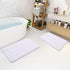 Buganda Memory Foam Bathroom Rug Mat 30x20, Extra Soft Absorbent Non-Slip Machine Washable Bath Rugs for Floor, White
